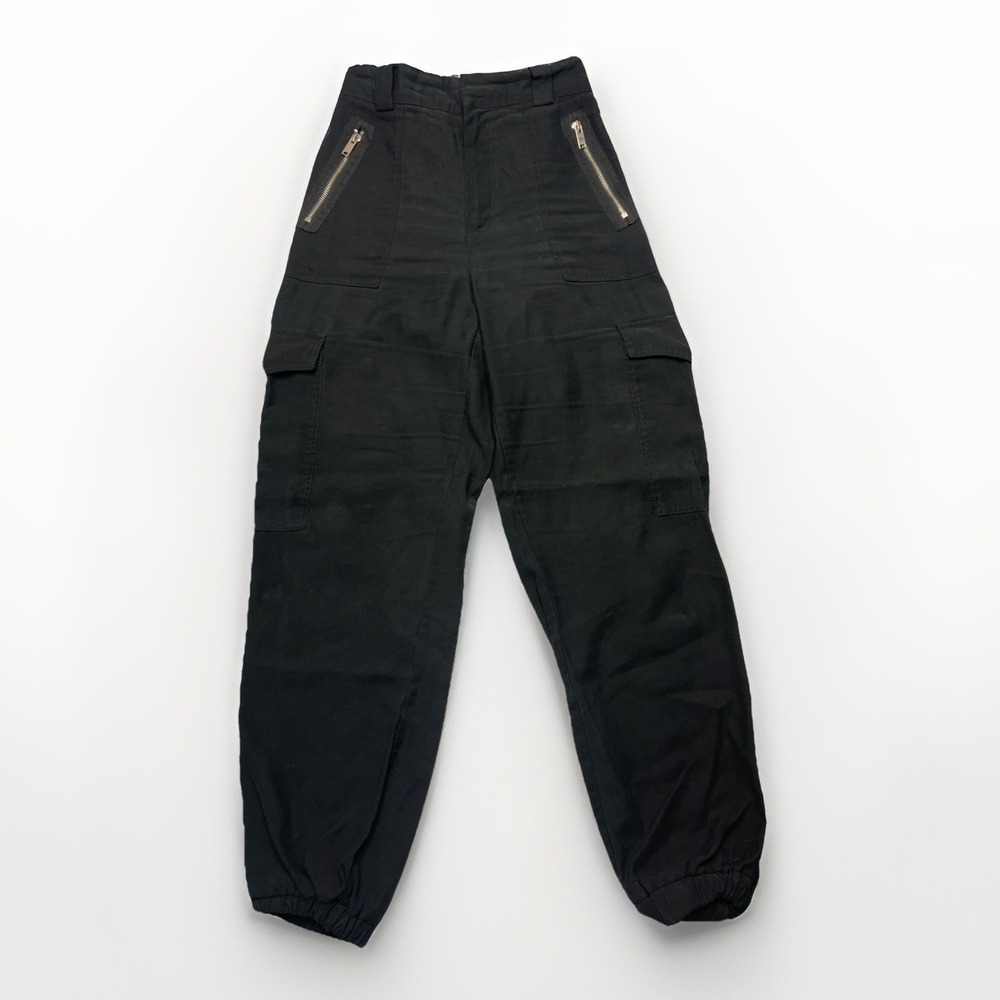 Forever 21 Women's Black Cargo Utility Pants, Size S